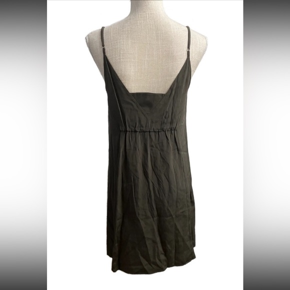 Twelfth Street by Cynthia Vincent - Silk Mini Slip Dress Size S Brown EUC - Picture 5 of 9